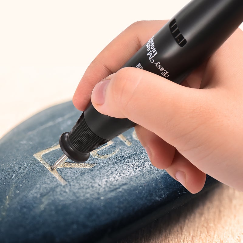 Portable Precision Electric Engraving Pen Engraver DIY Carve Graver Machine Tools Battery Powered with Strong Diamond Tip Bit for Jewellery Metal Plastic Glass Ceramic Stone Engraving Educational - Image 1