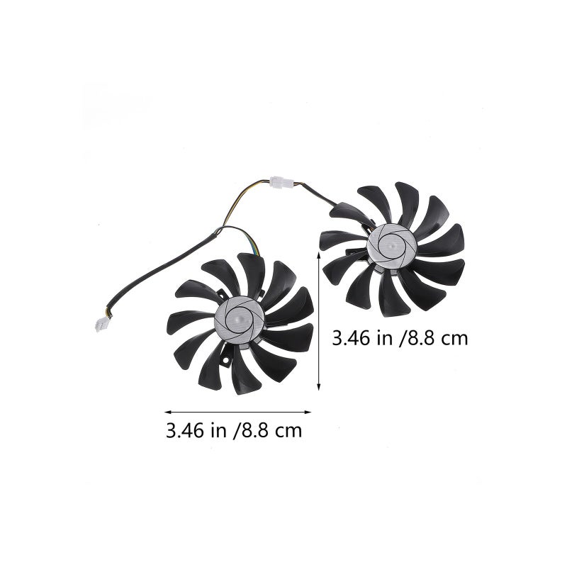 Plastic Video Card Cooling Fan Pair High Efficiency Replacement for Gaming PC - Image 3