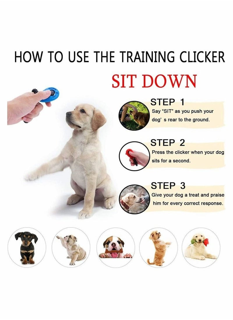 Generic 4 Pack Pet Trainer, SYOSI Dog Training Clicker with Wrist Strap, Pet Training Clicker with Big Button Effective Behavioral Training Tool for Cats Birds Puppy Recall  - Image 3