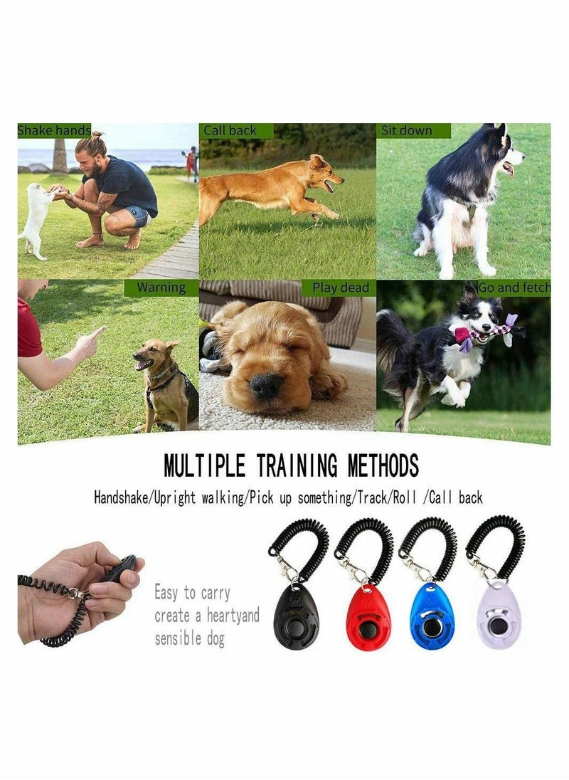 Generic 4 Pack Pet Trainer, SYOSI Dog Training Clicker with Wrist Strap, Pet Training Clicker with Big Button Effective Behavioral Training Tool for Cats Birds Puppy Recall  - Image 2
