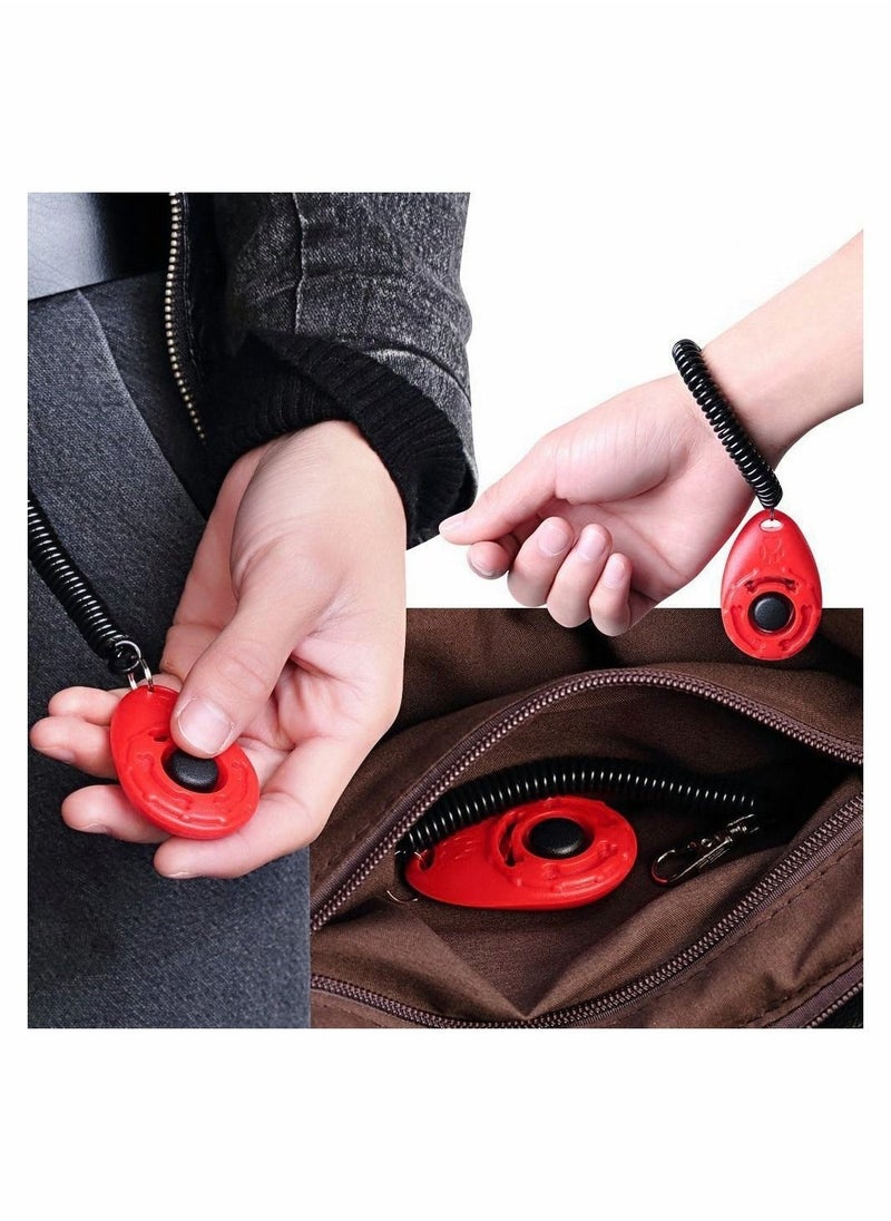 Generic 4 Pack Pet Trainer, SYOSI Dog Training Clicker with Wrist Strap, Pet Training Clicker with Big Button Effective Behavioral Training Tool for Cats Birds Puppy Recall  - Image 5
