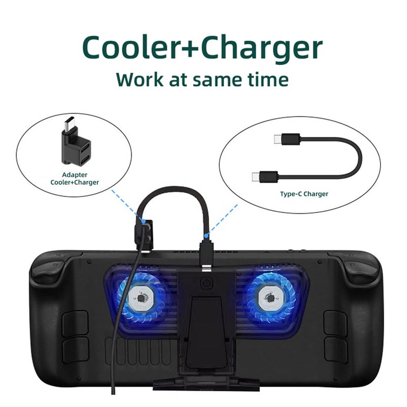 NFHK محول NFHK 10Gbps USB3.0 Type C ذكر إلى أنثى مزدوجة لتقسيم الطاقة والبيانات بزاوية متوافقة مع Steam Deck Laptop - Image 2