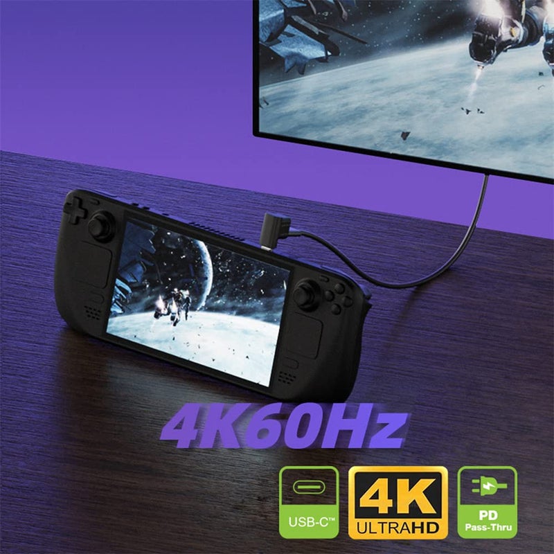 NFHK محول NFHK 10Gbps USB3.0 Type C ذكر إلى أنثى مزدوجة لتقسيم الطاقة والبيانات بزاوية متوافقة مع Steam Deck Laptop - Image 3