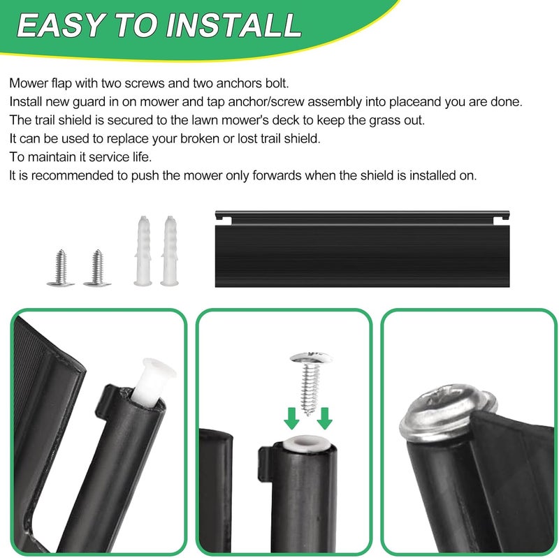 Rvanv 127-0724 Trailing Shield Flap w/Screws for Toro 21" Walk Lawn Mower and Recycler Lawn Mower Models 10730, 17732, 17736, 10732, 10734, 17730, 10738, 17734 - Image 3