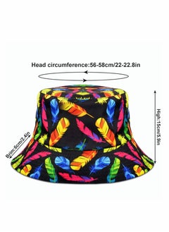 KASTWAVE Double-Side Bucket Hat, Bucket Hat for Men Women,Packable Reversible Printed Sun Hats,Fisherman Outdoor Summer Travel Hiking Beach Caps  - Image 4