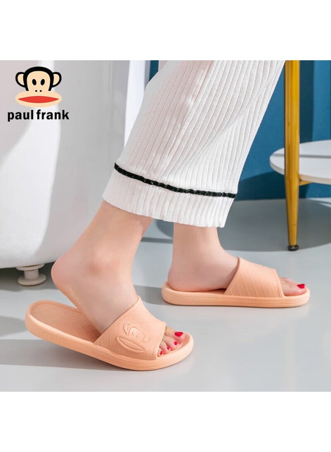 Paul Frank Paulfrank Big Mouth Monkey Slippers For Women, Summer Home Use, Soft-soled, Couples Indoor Bathroom Shower Slippers, Men's Pf799, Flesh Color, Size 245  - Image 1