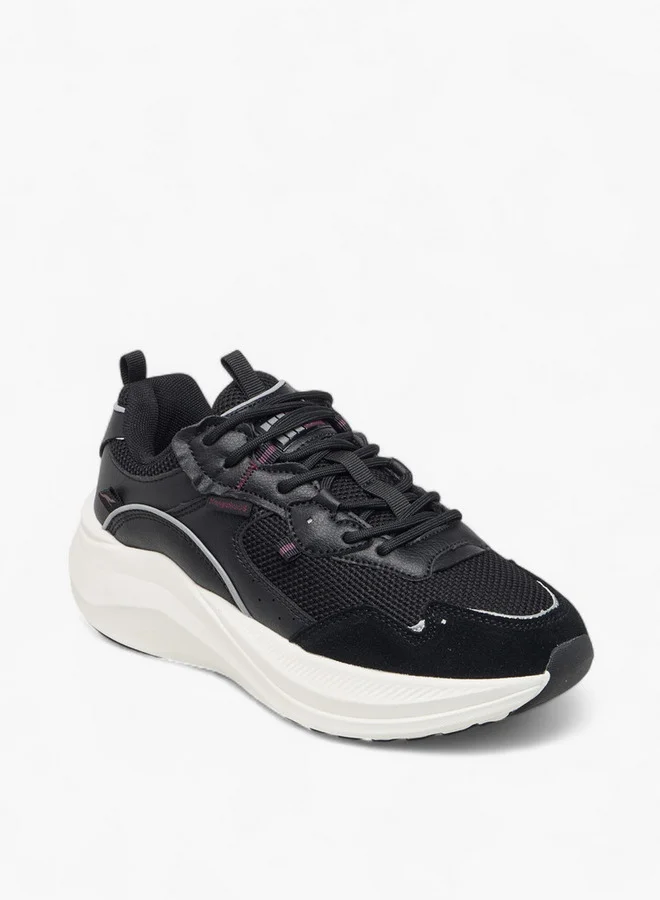 كانغاروس Women's Panelled Sports Shoes with Lace-Up Closure