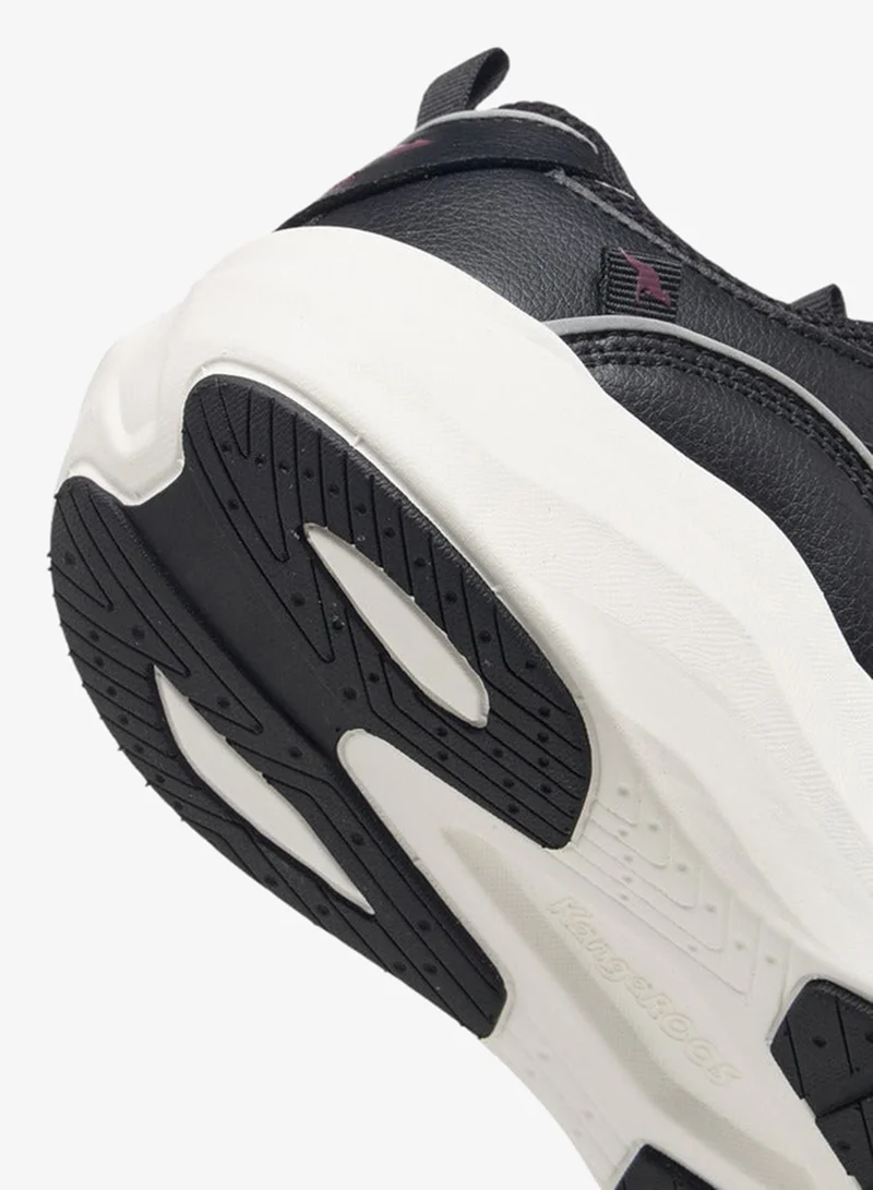 kangaROOS BLACK Women's Panelled Sports Shoes with Lace-Up Closure for Women | Best Price UAE