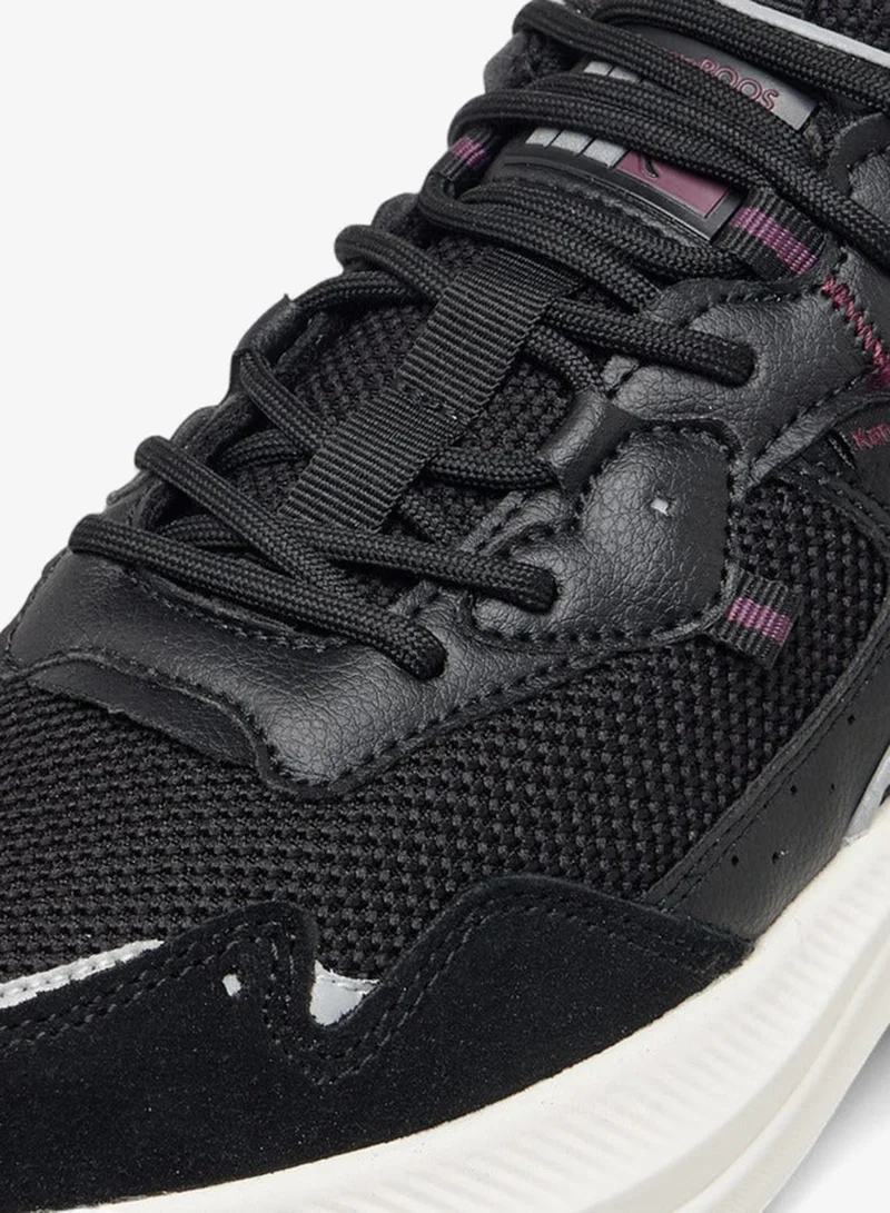 Kangaroos BLACK Women's Panelled Sports Shoes with Lace-Up Closure for Women | Best Price UAE