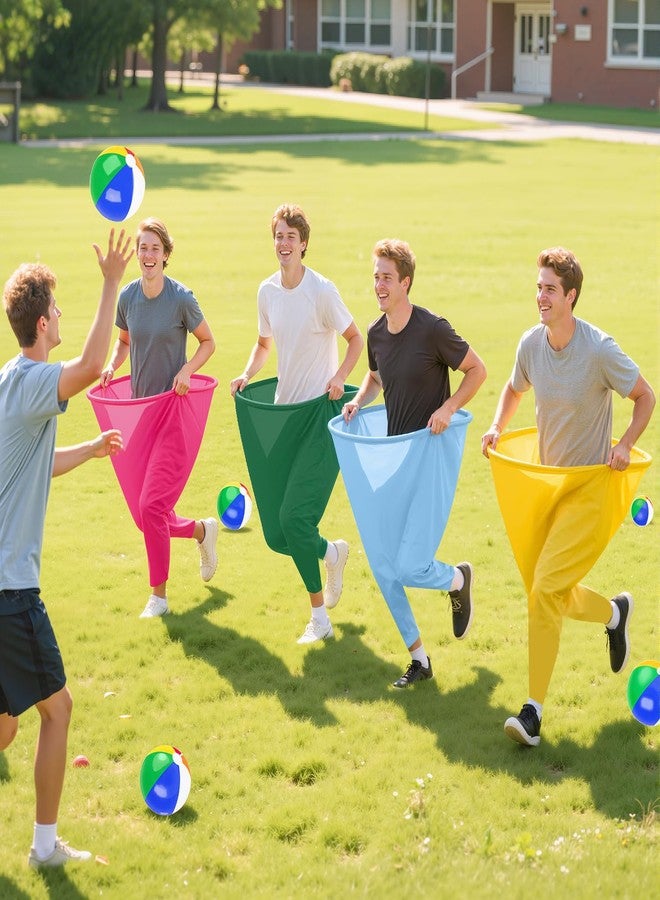 ROMANKAS Grandma Pants Outdoor Game 4 PCS Fun Party Game Pants with 16 Bouncy Balls and 1 Air Pump (Random Colors) Granny Pants Outdoor Games for Adults and Family Entertainment Group Activities - Image 5