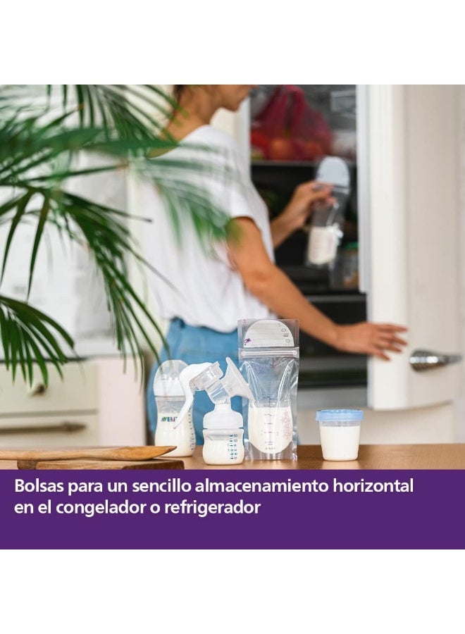 Philips Avent Breast Milk Storage Bags – 180ml, 25 Count, White (SCF603/25) - Image 3