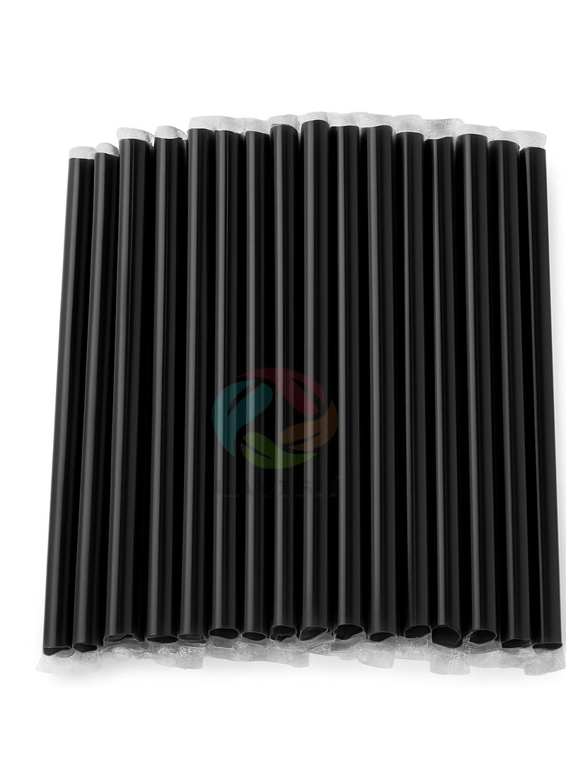 لافيش ماصات جامبو بوبا، عبوة من ١٠٠ ماصة | سمك ١٢ مم، طول ٢٤ سم | ماصات سموثي سوداء عريضة جدًا | مغلفة بشكل فردي، خالية من مادة BPA | مثالية لشاي الفقاعات، ومخفوقات الحليب، والعصائر، والفعاليات، والمقاهي - Image 1