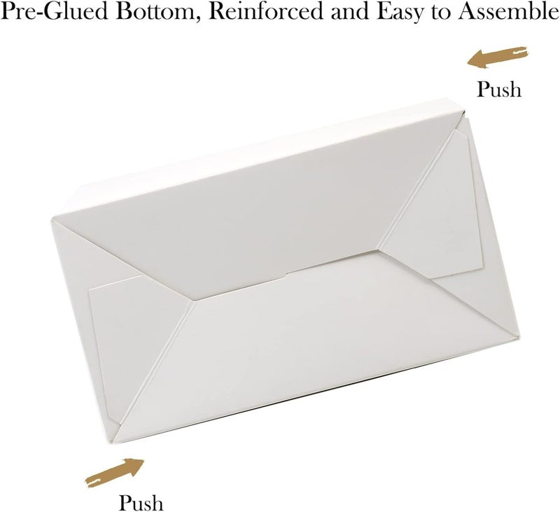 Oletx 30-Pack White Party Favor Treat Boxes, Goodie Gable Paper Gift Boxes with Handles. Perfect for Wedding, Birthday, Graduation, Babyshower. - Image 5