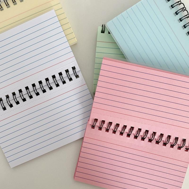 دفتر ملاحظات بخطوط أفقية 15×10 سم صفحات قابلة للتمزيق - دفتر ملاحظات بسلك حلزوني مع تقليب سلس للصفحات للمهنيين في المكاتب والطلاب كثيري التنقل - Image 4