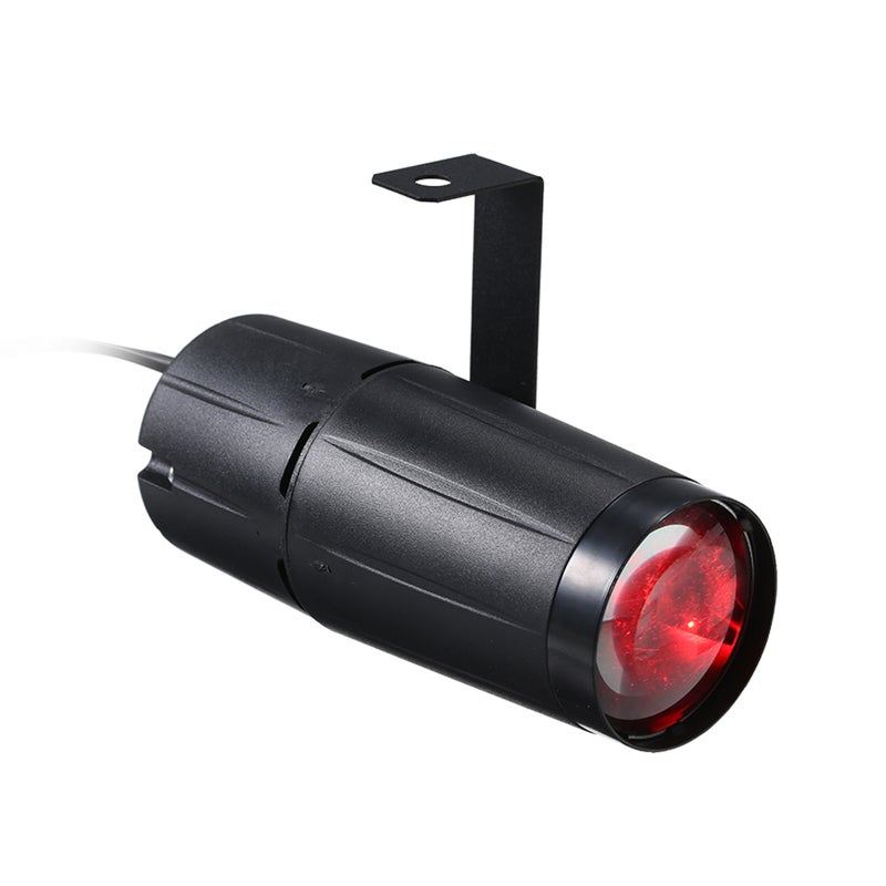 Mini Spot Beam Stage Light: 10W Red LED Lighting Fixture - Superb Flicker-Free Anti-Glare Beads Wide AC90-240V Input Convex Mirror Wide Angle for Party Home Restaurant DJ Show Bar Club Pub - Image 1