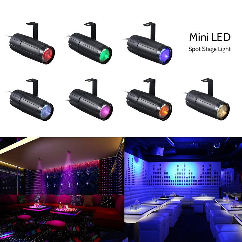 Mini Spot Beam Stage Light: 10W Red LED Lighting Fixture - Superb Flicker-Free Anti-Glare Beads Wide AC90-240V Input Convex Mirror Wide Angle for Party Home Restaurant DJ Show Bar Club Pub - Image 3