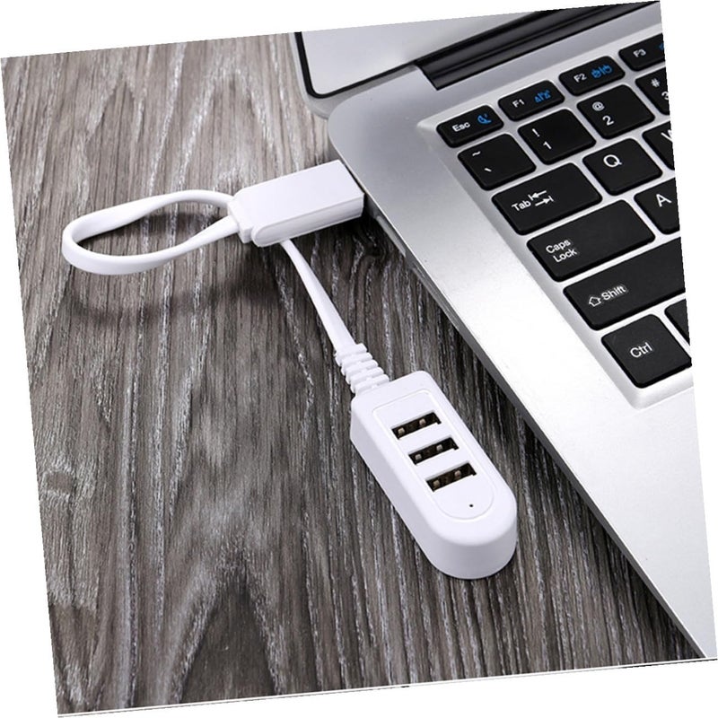 محور USB متعدد المنافذ كابل تمديد 0.25 متر أبيض شاحن سريع 3 أمبير للمنزل والمكتب والكمبيوتر - Image 5