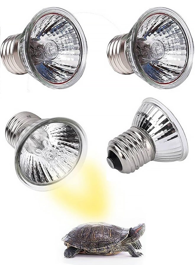 4-Pack 75W Bulbs, Fit E27 Heat Reptile Lamp, Light Turtle Heat Lamp for Reptiles and Amphibian Tanks, Terrariums and Cages, Works with Various Lamp Fixtures - Image 1