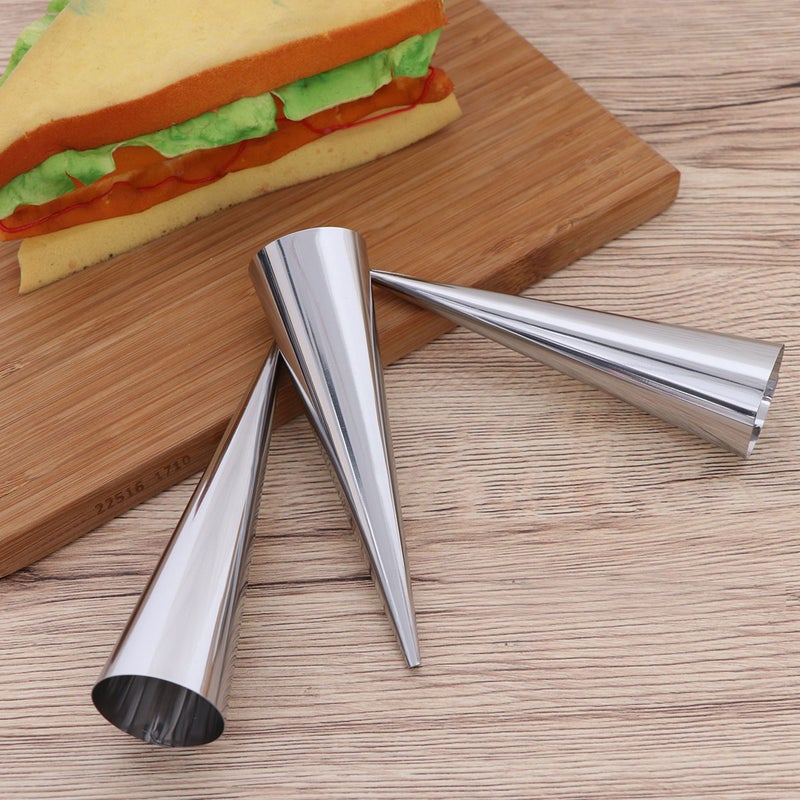12 pcs Stainless Steel Croissants Mold DIY Spiral Baked Essential Horn Cake Baking Mold Big Size - Image 4