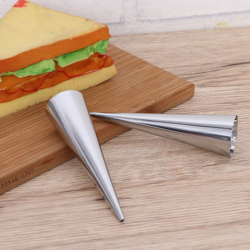 12 pcs Stainless Steel Croissants Mold DIY Spiral Baked Essential Horn Cake Baking Mold Big Size - Image 5