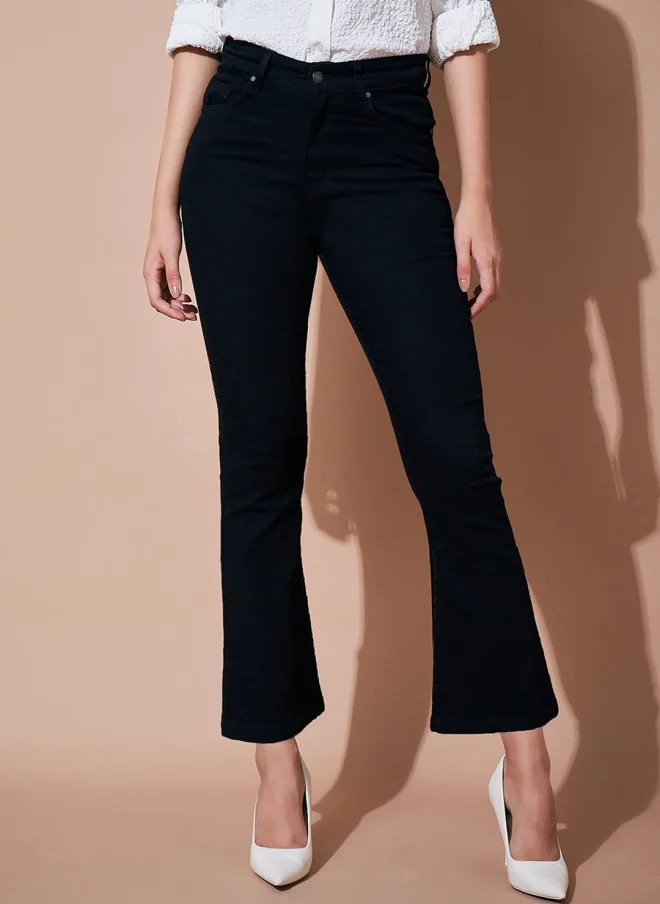 ساسافراس Bootcut Stretchable Jeans for Women in Dark Shade