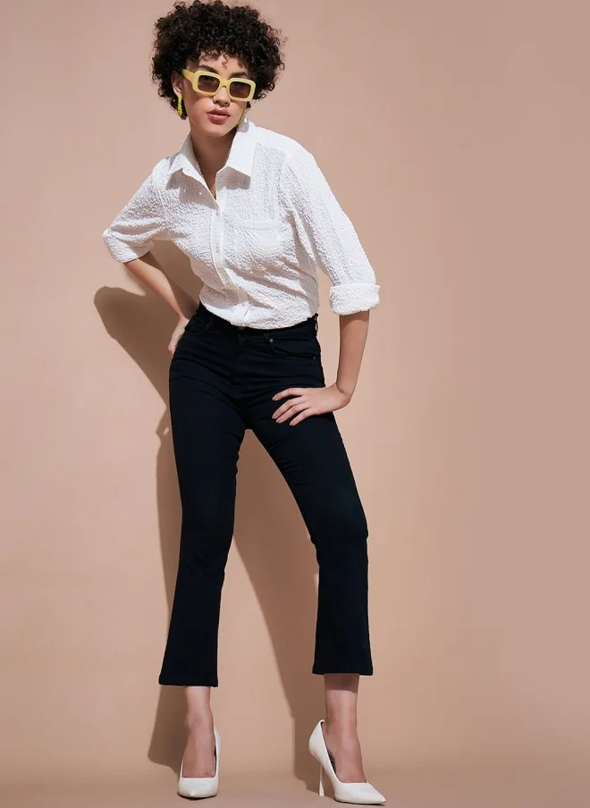 ساسافراس Bootcut Stretchable Jeans for Women in Dark Shade