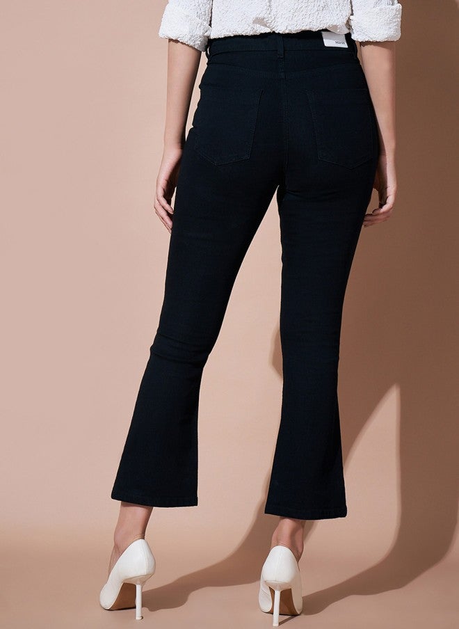 SASSAFRAS Bootcut Stretchable Jeans for Women in Dark Shade - Image 3