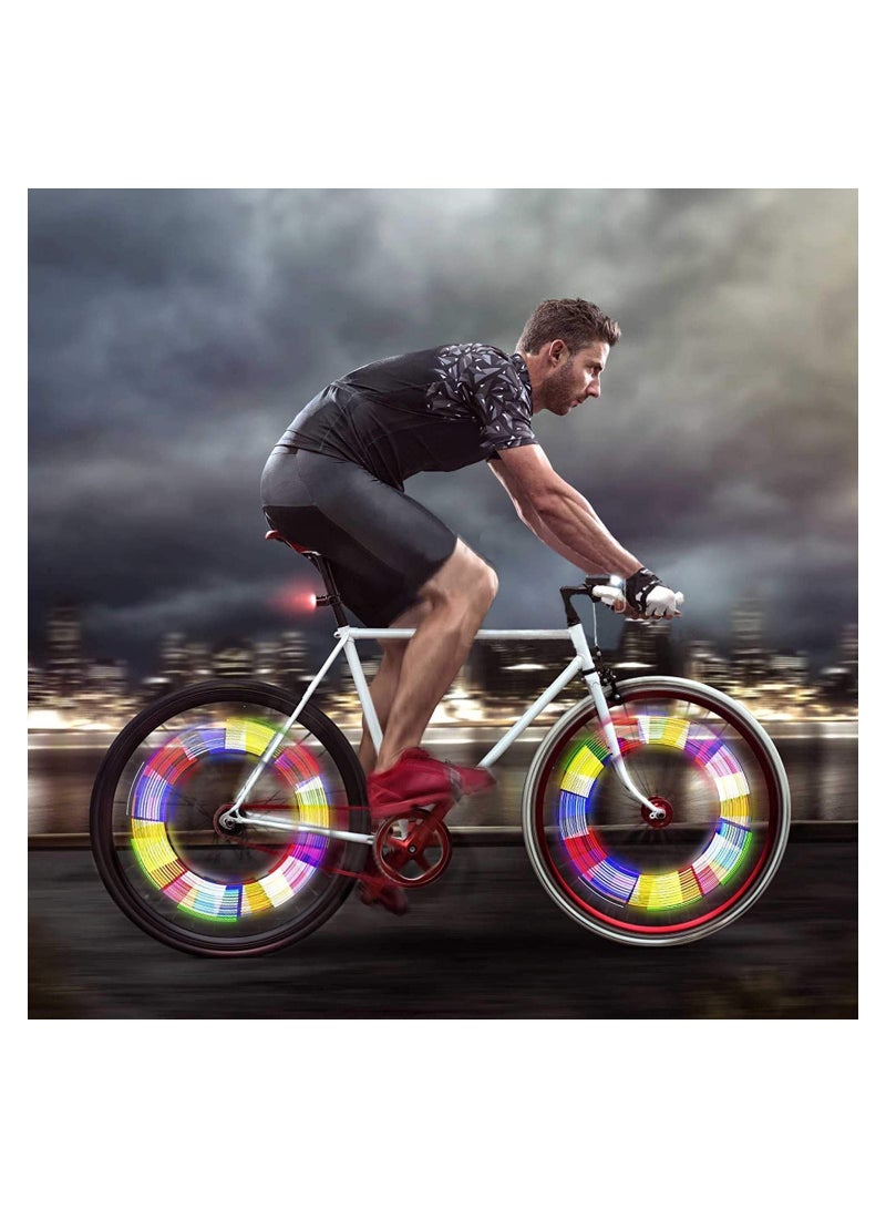 واي آند دي Bike Spoke Reflectors, 6 Sets/72Pcs Wheel Decoration Reflective Warning Strips, 360° Visibility Easy Mounting, Waterproof Riding Strips Clip Tube for Road Mountain - Image 3
