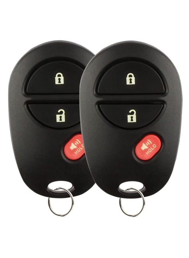 Kaboll Key Fob Keyless Entry Remote Replacement for Toyota Tacoma Tundra Sienna Sequoia Highlander - 3 Buttons Car Key Fob FCC: GQ43VT20T (Set of 2) - Image 1