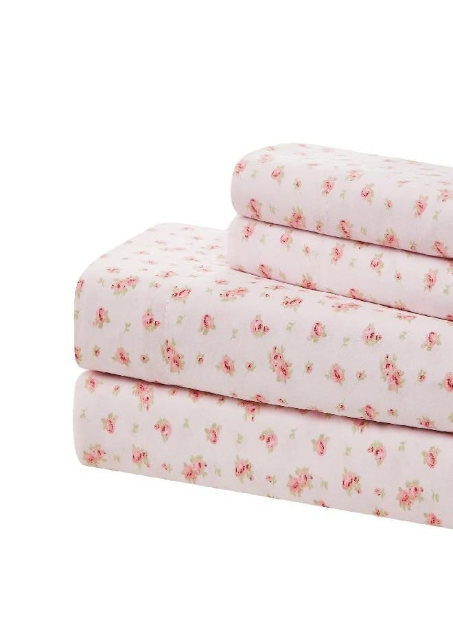 Modern Threads Modern Threads Soft Microfiber Printed Sheets - Luxurious Microfiber Bed Sheets - Includes Flat Sheet, Fitted Sheet with Deep Pockets, & Pillowcases Blush King  - Image 2