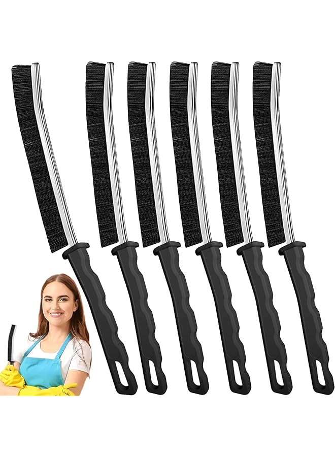 promass Crevice Cleaning Brush,2023 New Multifunctional Gap Cleaning Brush Tool, Bathroom Gap Brush, Grout Cleaner Brush Hard Bristle Crevice Cleaning Brush,6Pcs - Image 1