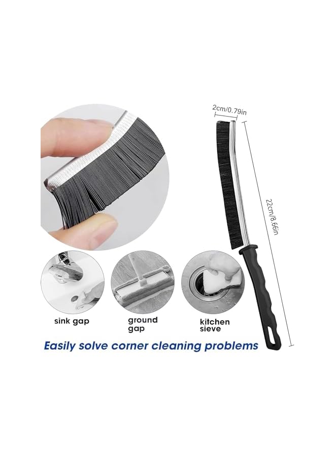 promass Crevice Cleaning Brush,2023 New Multifunctional Gap Cleaning Brush Tool, Bathroom Gap Brush, Grout Cleaner Brush Hard Bristle Crevice Cleaning Brush,6Pcs - Image 4