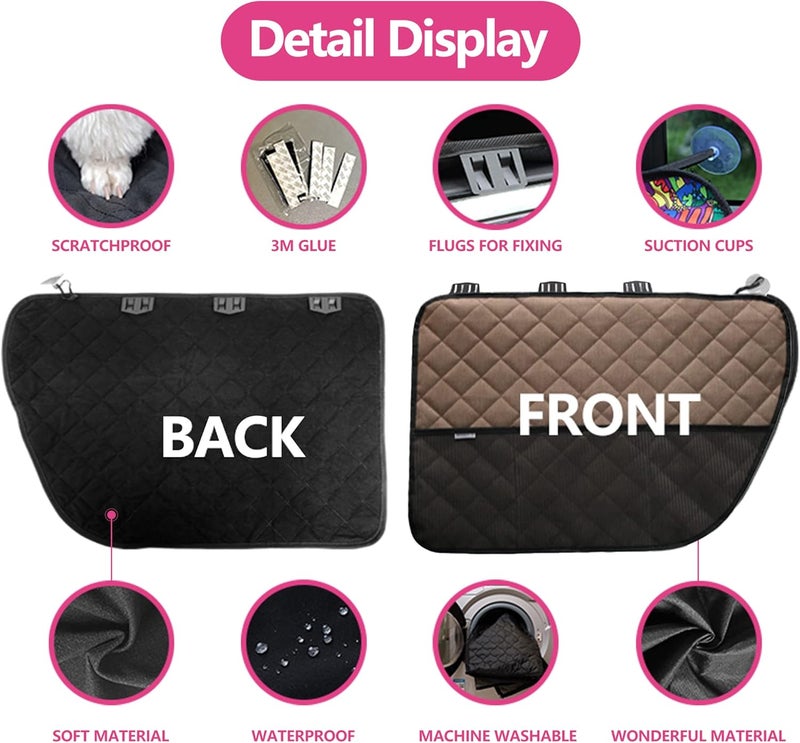 Winbate 2PCS Car Door Protector for Dogs Pet Cover-Waterproof Scratchproof Nonslip Durable Protector, Machine Washable Pet Vehicle CarDoor Guard - Image 2