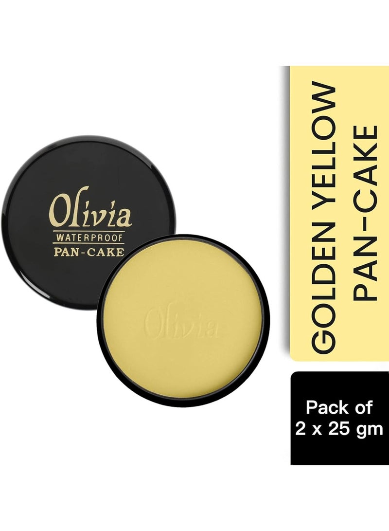 Olivia PAN-CAKE Water proof Makeup Factor Foundation Shade : - Golden Yellow MAX - 21 - Image 2