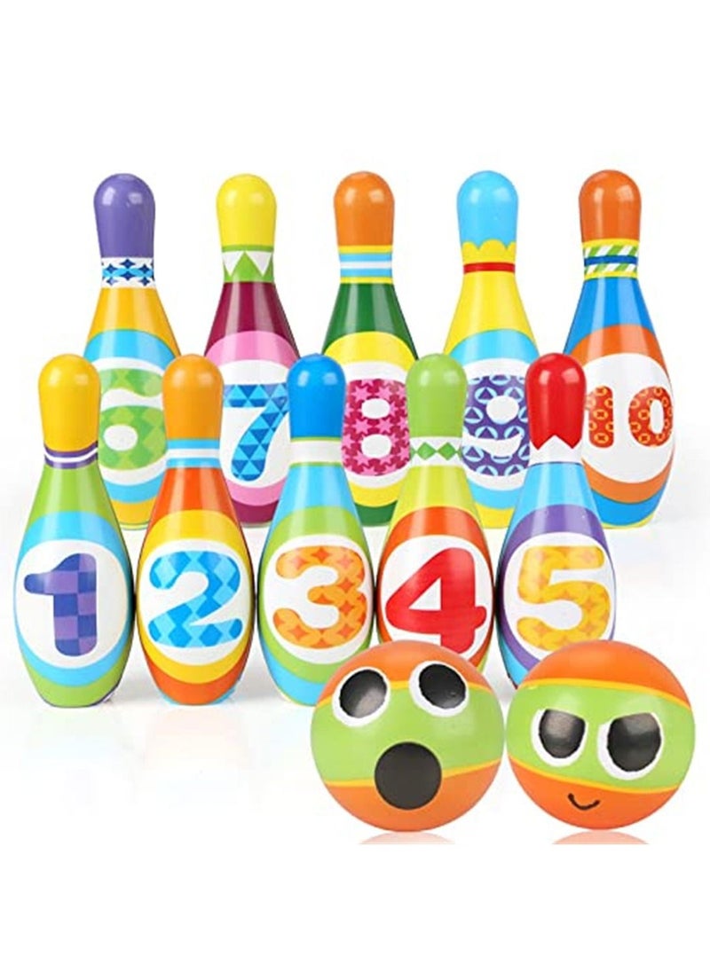 Generic Kids Bowling Toys Set Toddler Indoor Active Play Game Soft 10 Foam Pins and 2 Balls  - Image 1