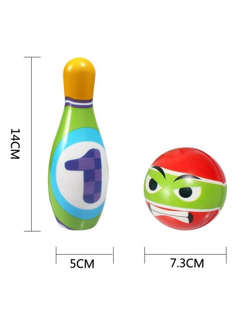 Generic Kids Bowling Toys Set Toddler Indoor Active Play Game Soft 10 Foam Pins and 2 Balls  - Image 3
