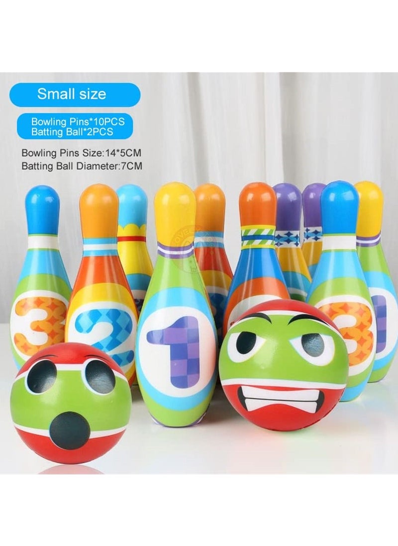 Generic Kids Bowling Toys Set Toddler Indoor Active Play Game Soft 10 Foam Pins and 2 Balls  - Image 2