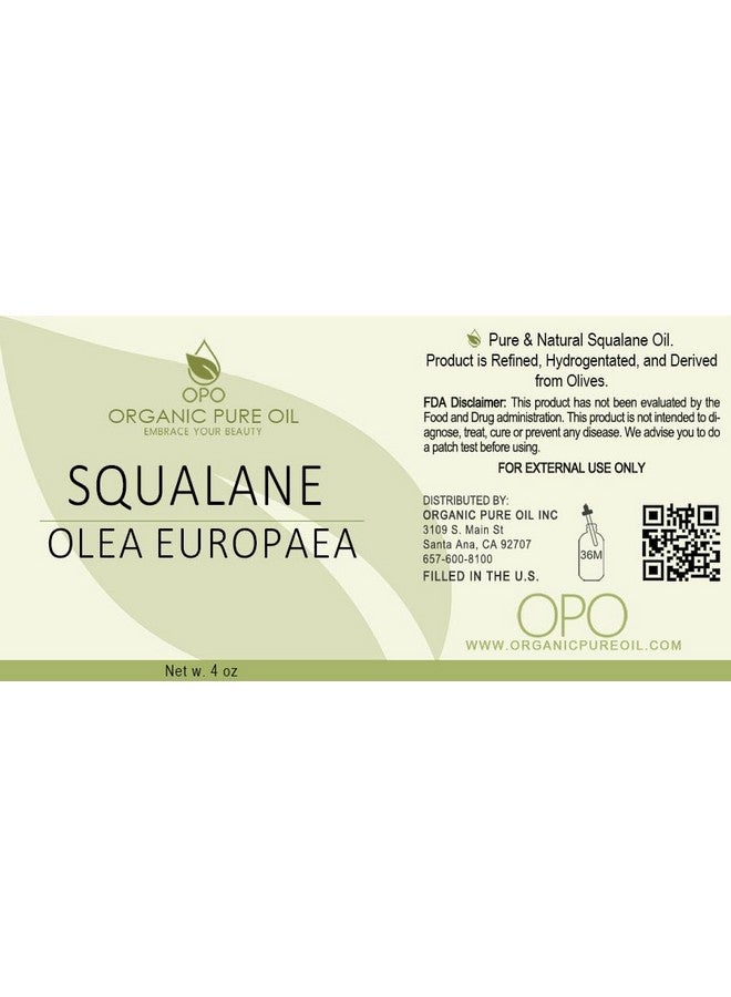 OPO Squalane Oil - 100% Pure, Refined, Plant-Derived, Non-GMO Squalene from Olives - 4 oz Glass & Dropper - Ultra Hydrating Carrier Facial Oil for Face, Skin, Hair, Body, Scalp & More - For All Skin Types - Image 2