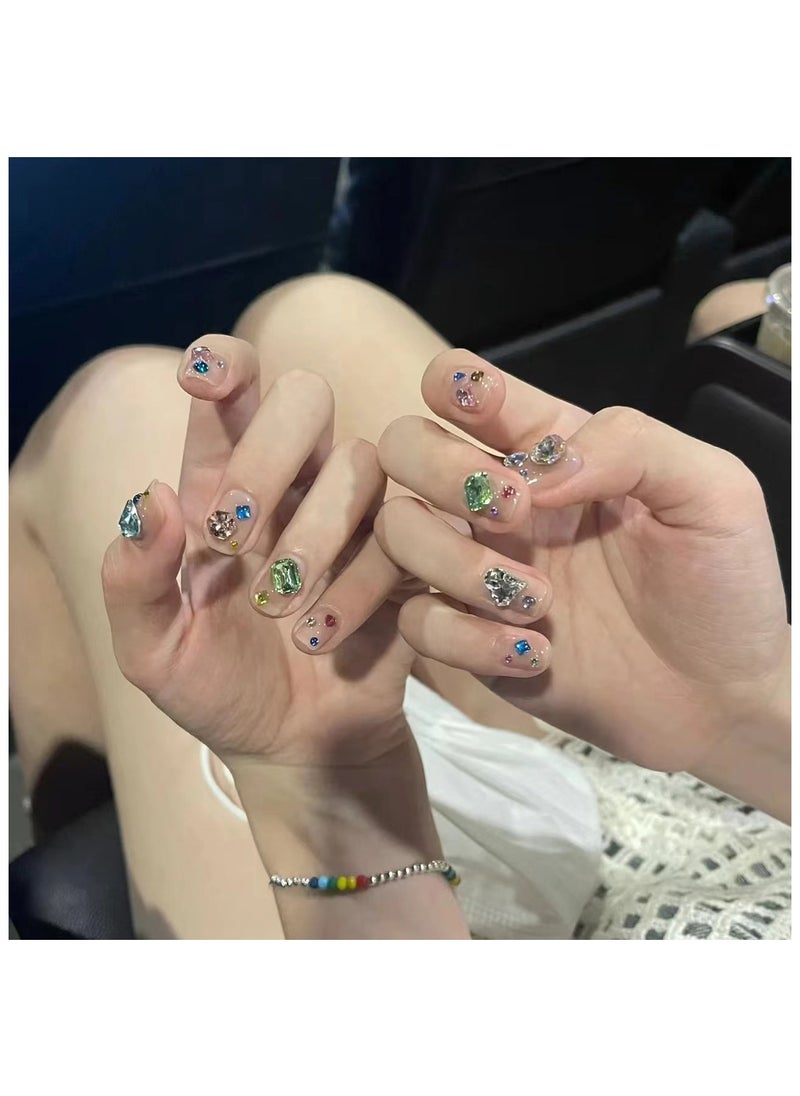 Binzo Beauty - Binzo Beauty Handmade Press On Nails, 10pcs, Nails Art , Acrylic Nails, False Nails, Luxury Collection, Luxury Nails Arts, New Accessories， Wedding Nails，Party Nails. - Image 1