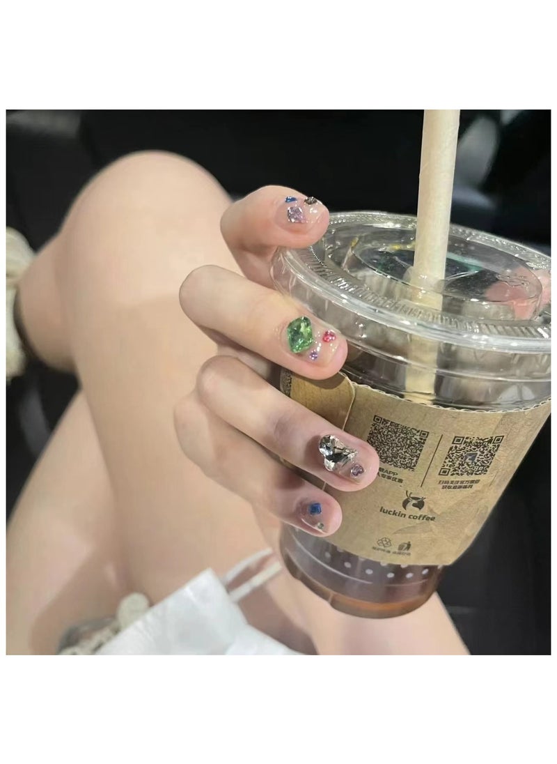 Binzo Beauty - Binzo Beauty Handmade Press On Nails, 10pcs, Nails Art , Acrylic Nails, False Nails, Luxury Collection, Luxury Nails Arts, New Accessories， Wedding Nails，Party Nails. - Image 1