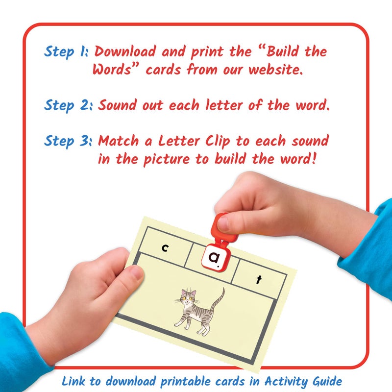 hand2mind hand2mind Learn My Letters Fine Motor Clips, Kids Clothespin Activities, Letter Practice for Preschoolers, Toddler Alphabet Learning Toys, Pincer Grasp Toys, Fine Motor Toys, Reading Manipulatives - Image 3