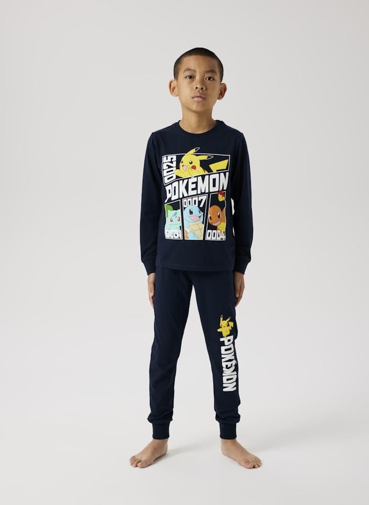 NAME IT - Kids Graphic Pokemon  T-Shirt & Pants Sets - Image 1