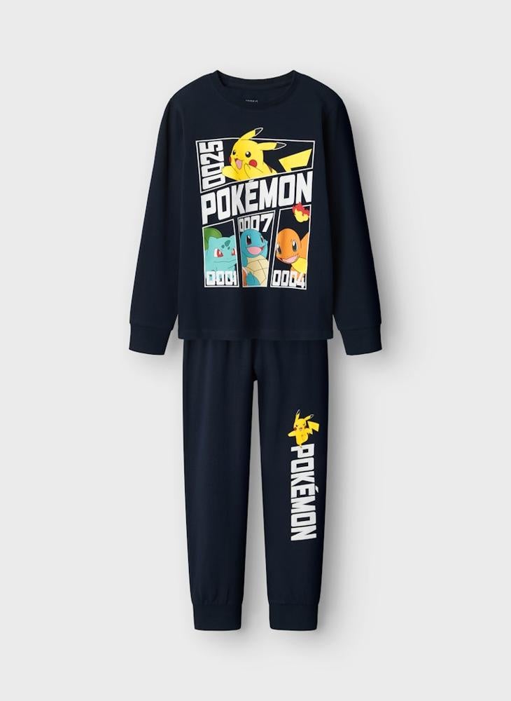 NAME IT - Kids Graphic Pokemon  T-Shirt & Pants Sets - Image 1