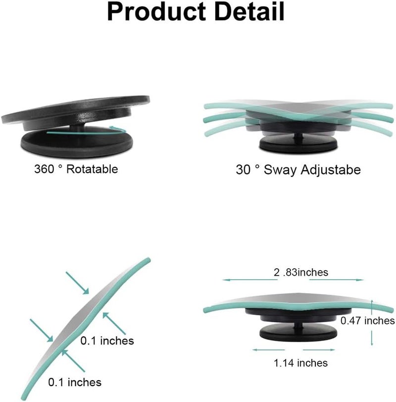POMFW Blind Spot Car Mirror, Rearview Convex Side Mirrors for Cars SUV Truck Van Stick on 3M Adhesive, Rear View HD Glass Frameless Sway Rotate Adjustable Wide Angle, 2 inch Rhombus 2pcs - Image 2
