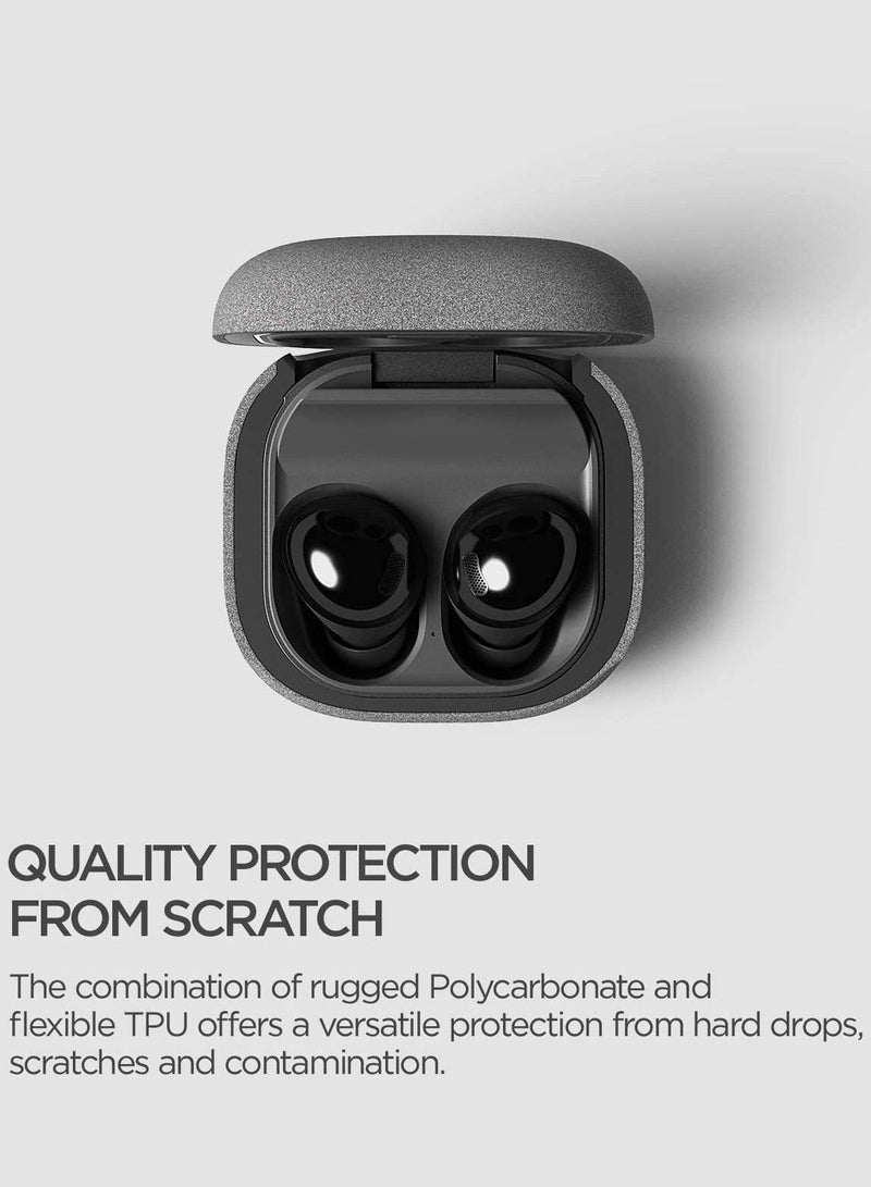 VRS Design Modern Case Cover for Galaxy Buds Live / Buds Pro / Buds 2 with Leather Strap - SandStone - Image 4