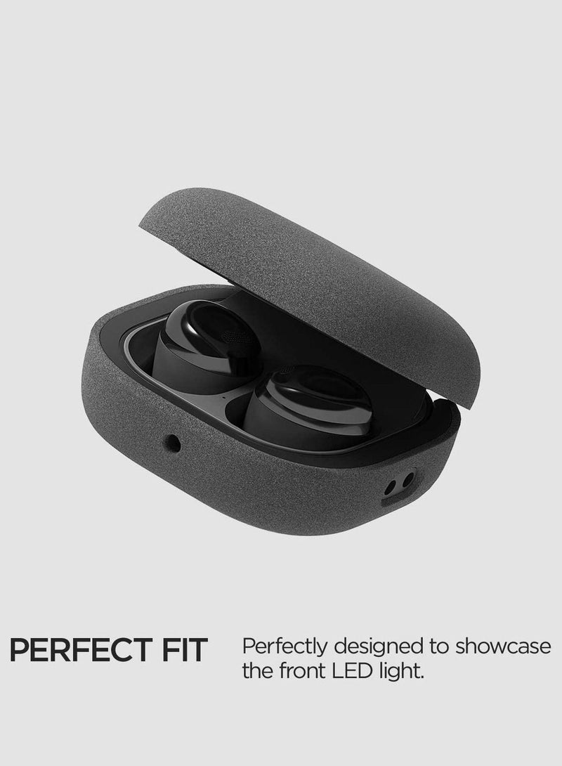 VRS Design Modern Case Cover for Galaxy Buds Live / Buds Pro / Buds 2 with Leather Strap - SandStone - Image 3