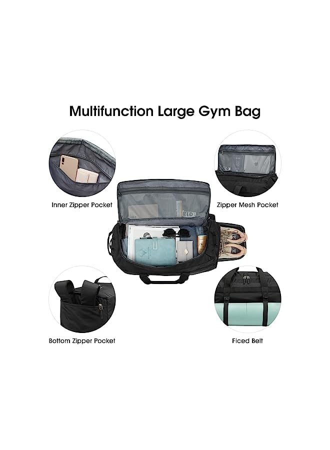 G4Free 45L Sport Duffle Bag Gym Backpack Travel Weekender Bag For Women Men With Shoe Compartment 3 Ways In Using - Image 4