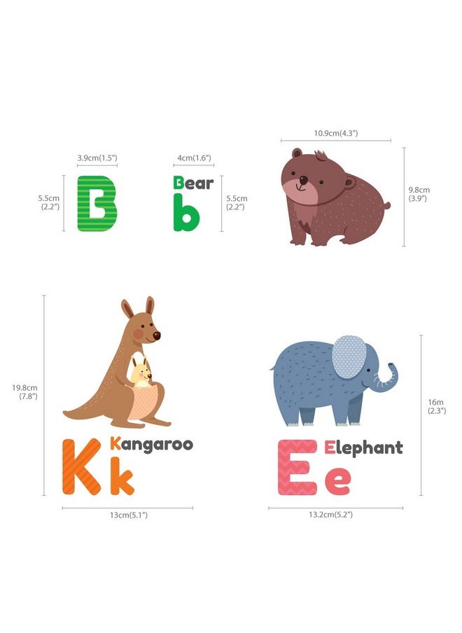 Decowall - Ds8-1614 Colourful Animal Alphabet Abc Kids Wall Stickers Wall Decals Peel And Stick Removable Wall Stickers For Kids Nursery Bedroom Living Room Décor - Image 1