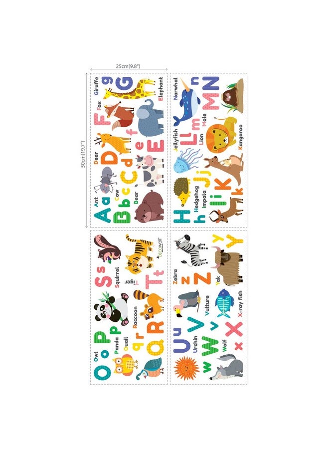 Decowall - Ds8-1614 Colourful Animal Alphabet Abc Kids Wall Stickers Wall Decals Peel And Stick Removable Wall Stickers For Kids Nursery Bedroom Living Room Décor - Image 1