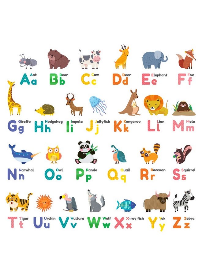 Decowall - Ds8-1614 Colourful Animal Alphabet Abc Kids Wall Stickers Wall Decals Peel And Stick Removable Wall Stickers For Kids Nursery Bedroom Living Room Décor - Image 1